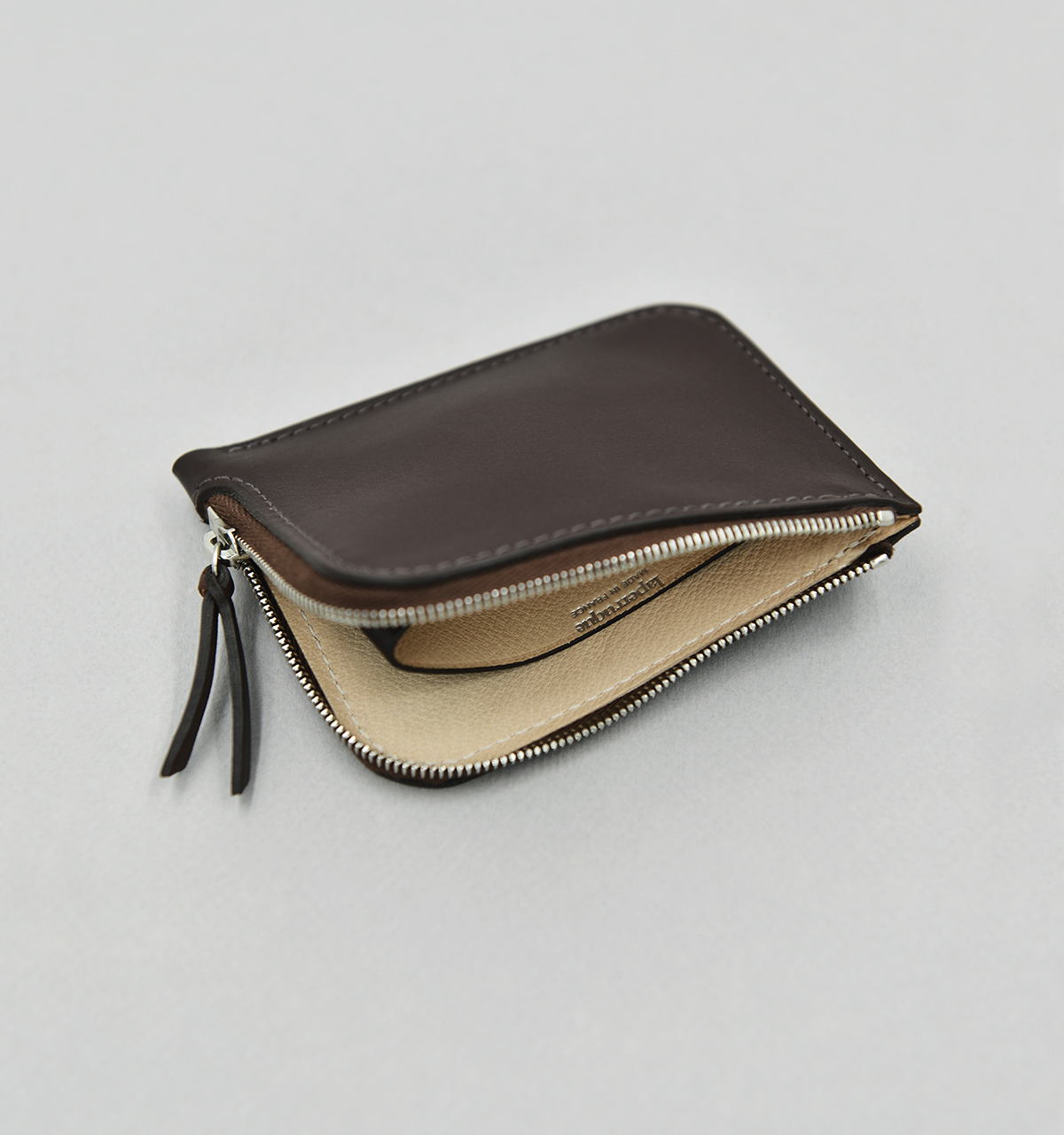 Chocolate Baranil Half-Zip Wallet - laperruque