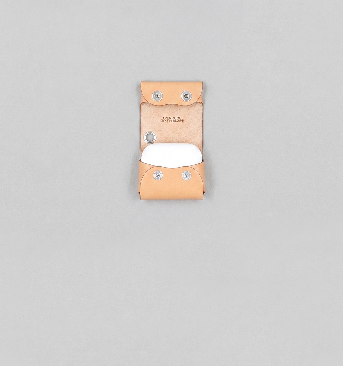 Étui pour Airpods Open Source en Veau Végétal Naturel