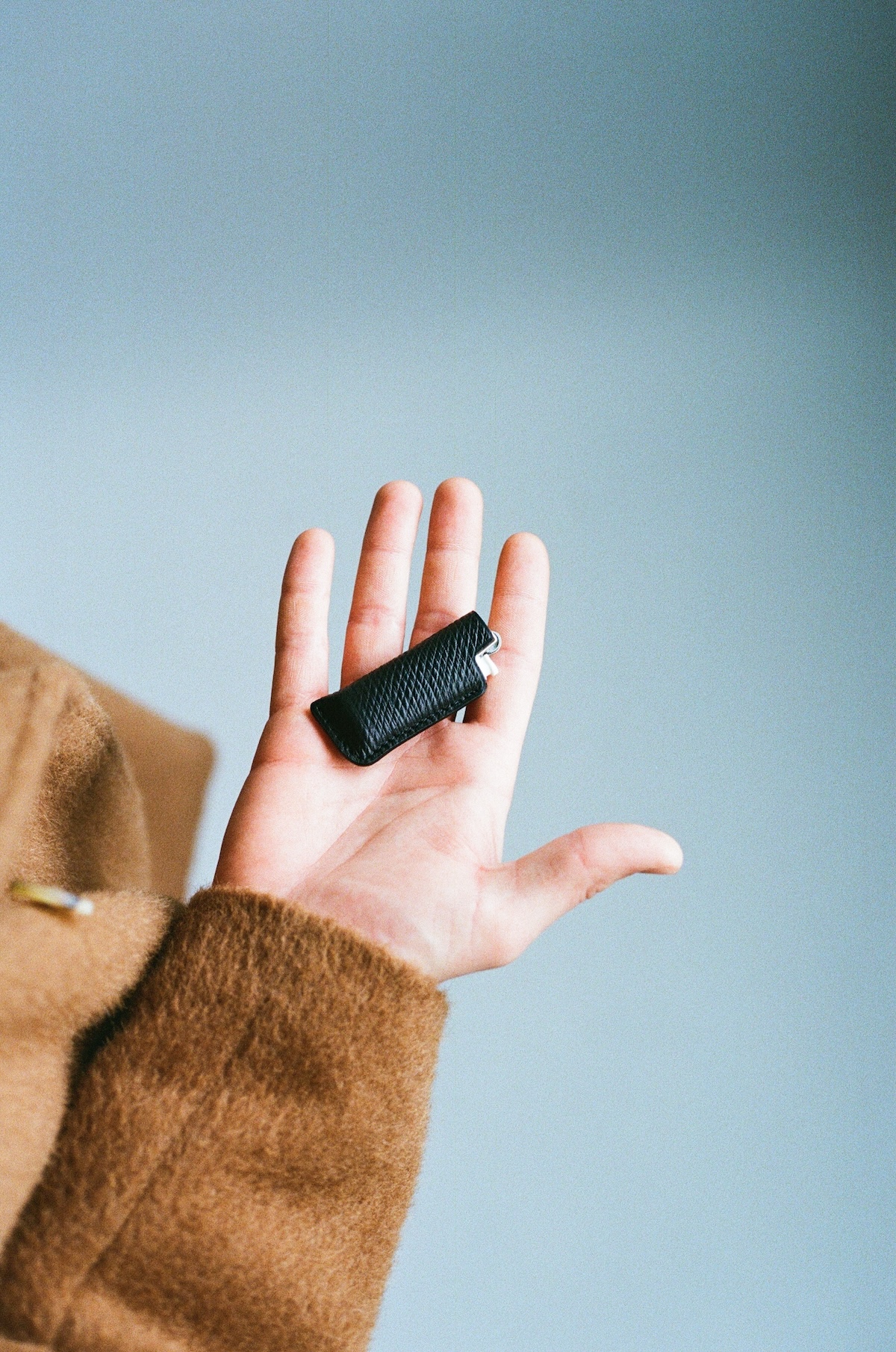 Étui à Briquet En Cuir de Russie Noir