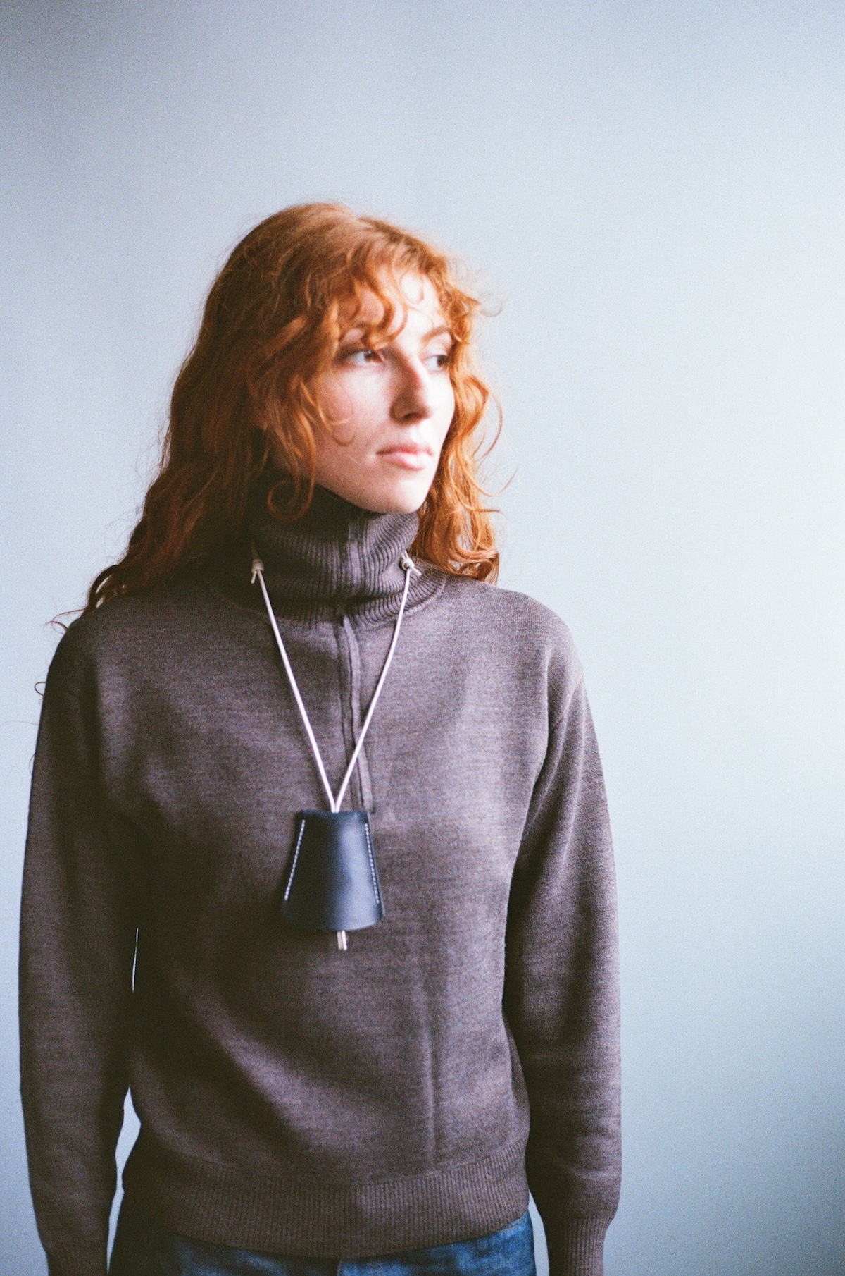 Navy Vegetable Calf Leather Bell Key-holder