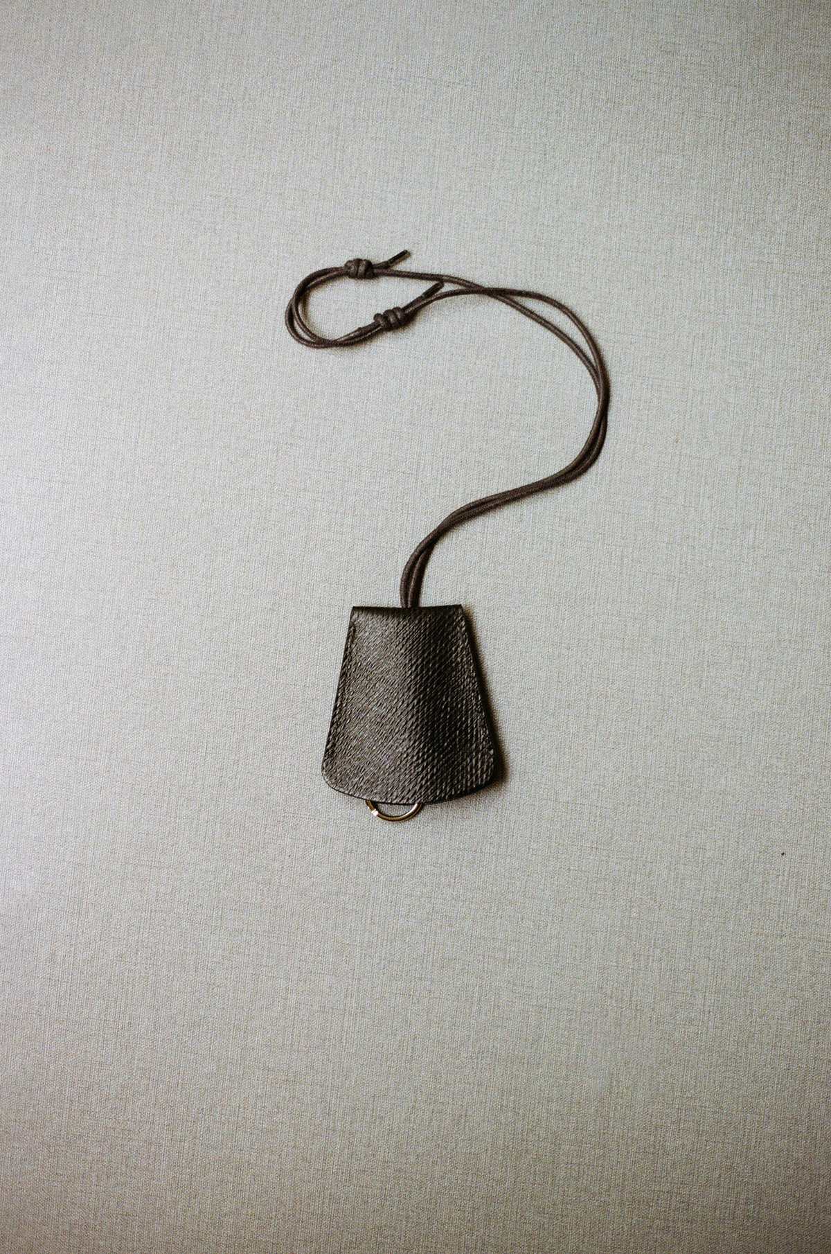 Black Russian Calf Leather Bell Key-holder