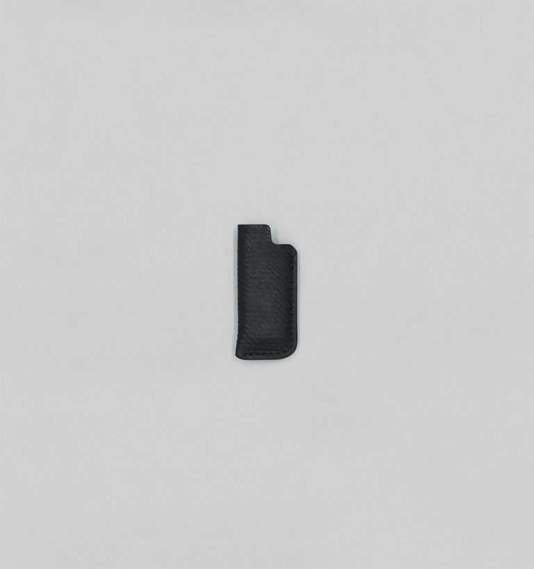 Étui à Briquet En Cuir de Russie Noir