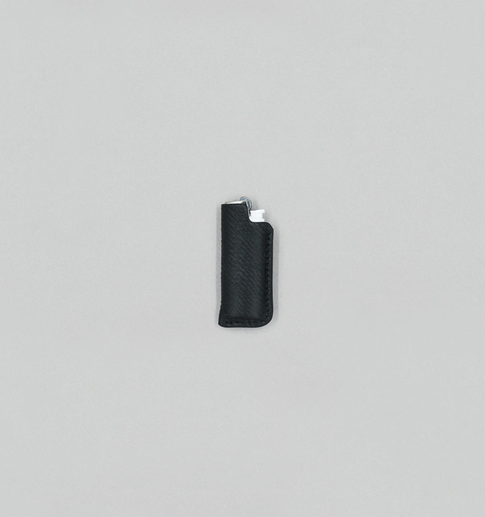 Étui à Briquet En Cuir de Russie Noir
