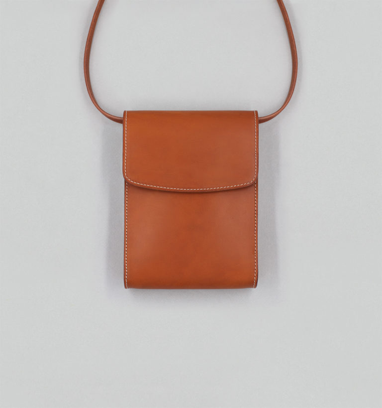 Pochette à Rabat En Veau Végétal Whisky