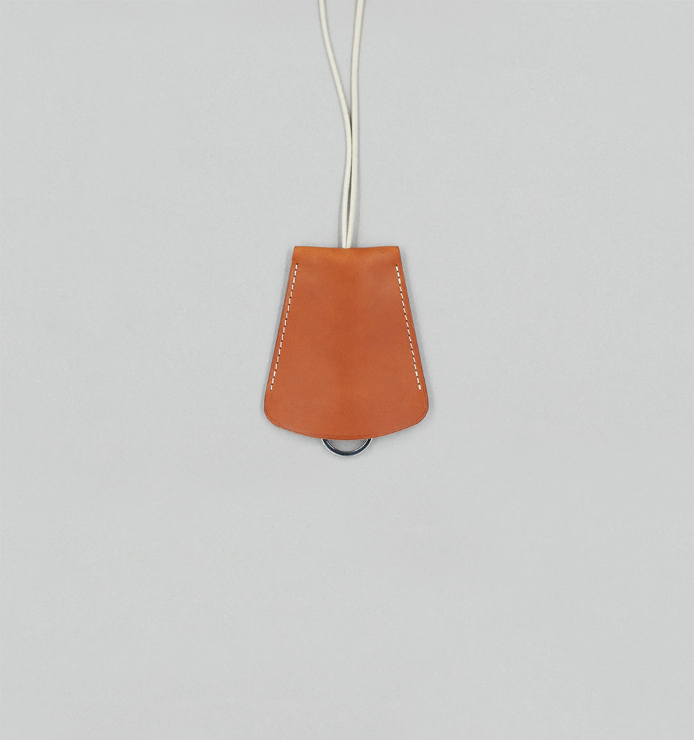 Whiskey Vegetable Calf Leather Bell Key-holder