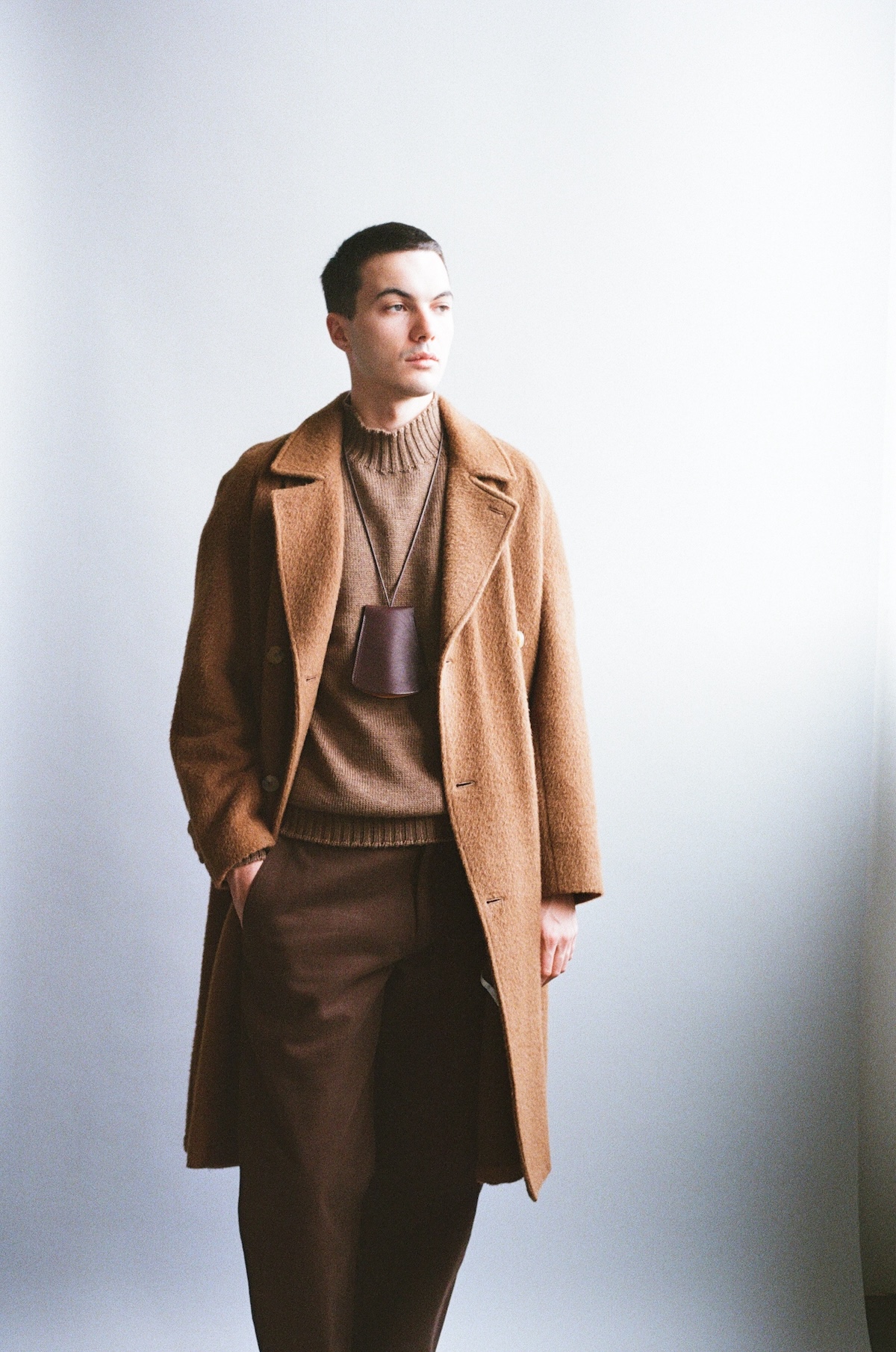 Grand Porte-Clés Cloche en Veau à Double Tannage Chocolat