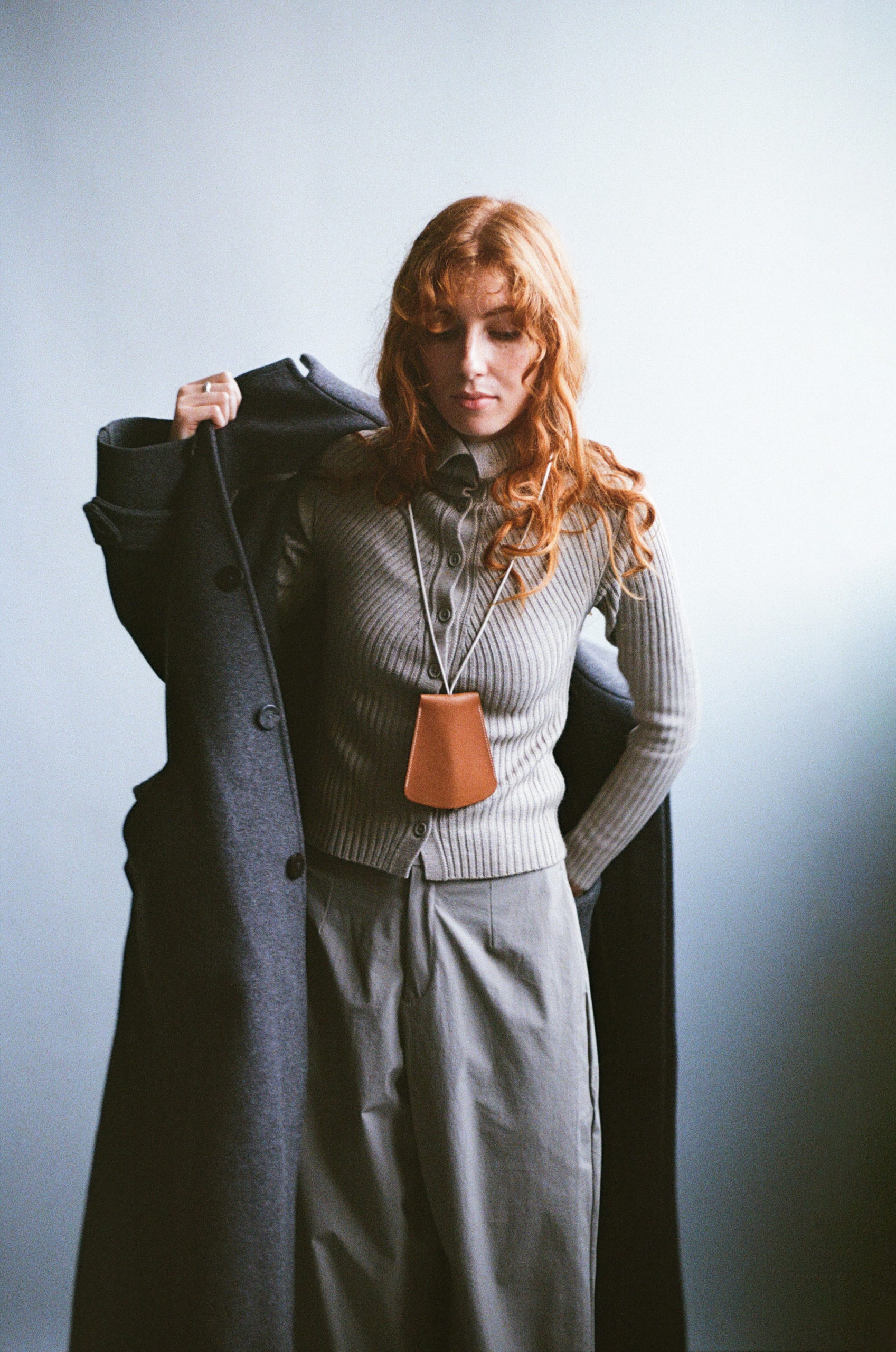 Grand Porte-Clés Cloche en Veau Végétal Whisky