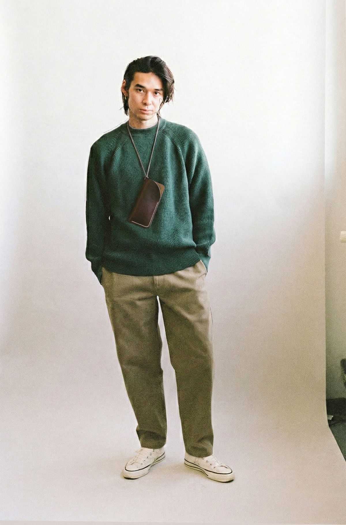 Grand Étui à Lunettes en Veau Végétal Chocolat