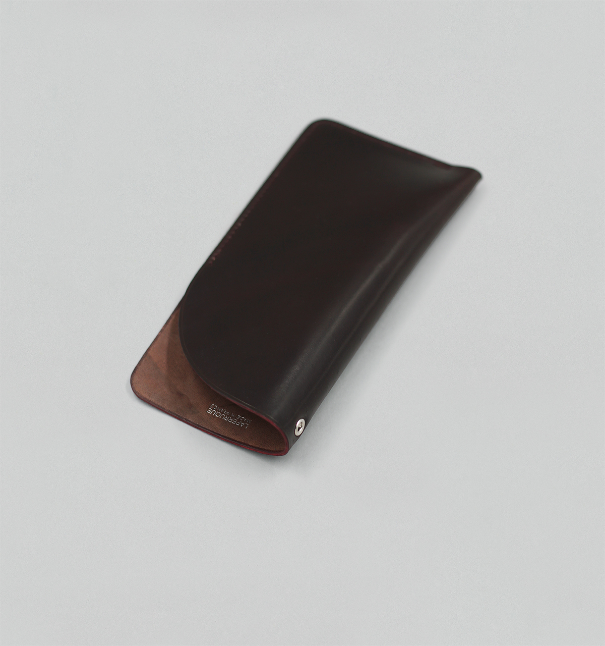 Grand Étui à Lunettes en Cordovan Bordeaux