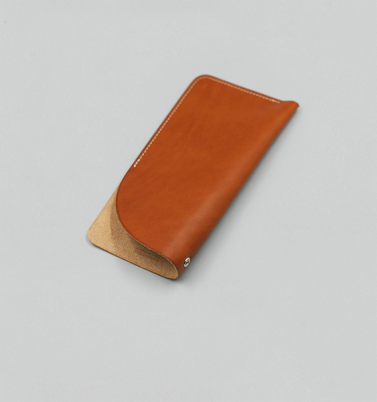 Grand Étui à Lunettes en Veau Végétal Whisky