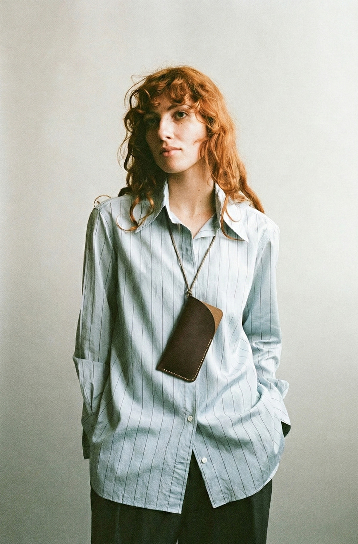 Grand Étui à Lunettes en Veau Végétal Chocolat