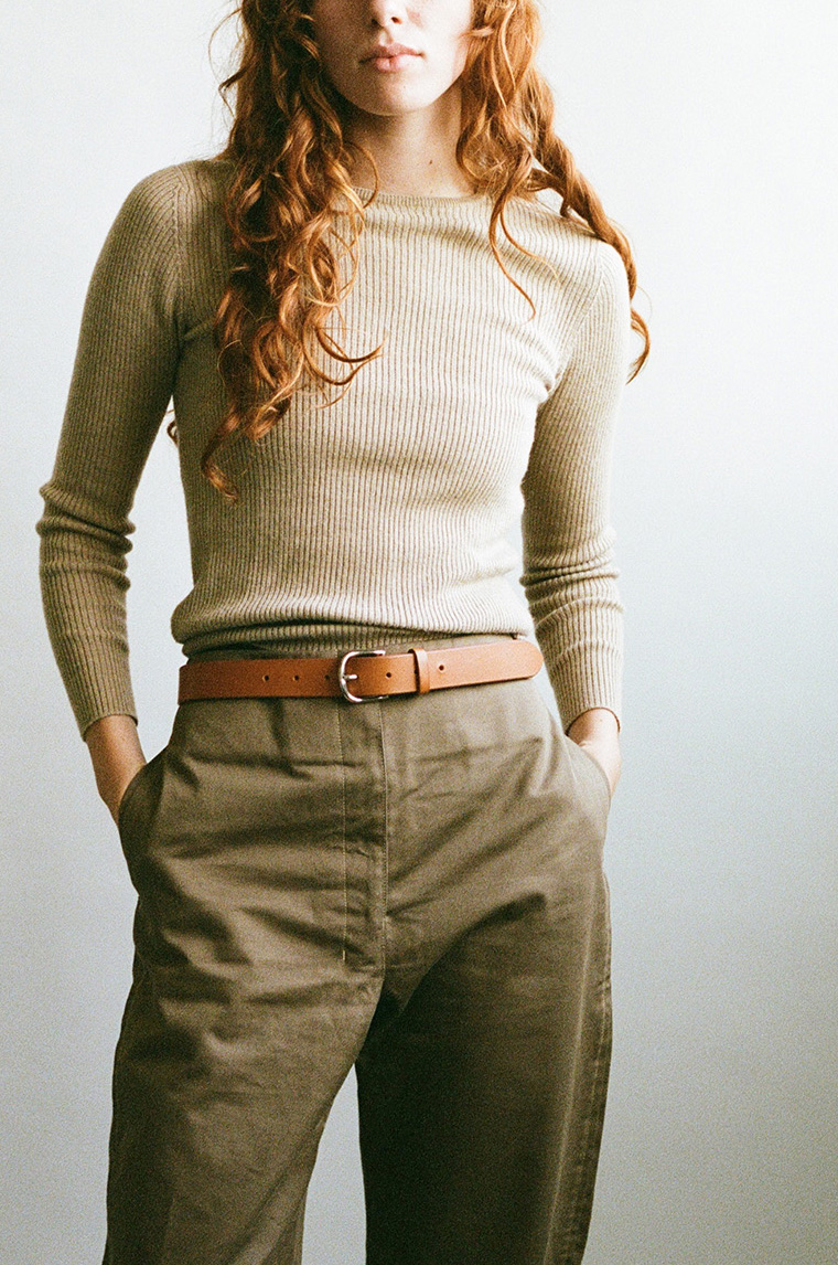 181 - Gold vegetable calf belt