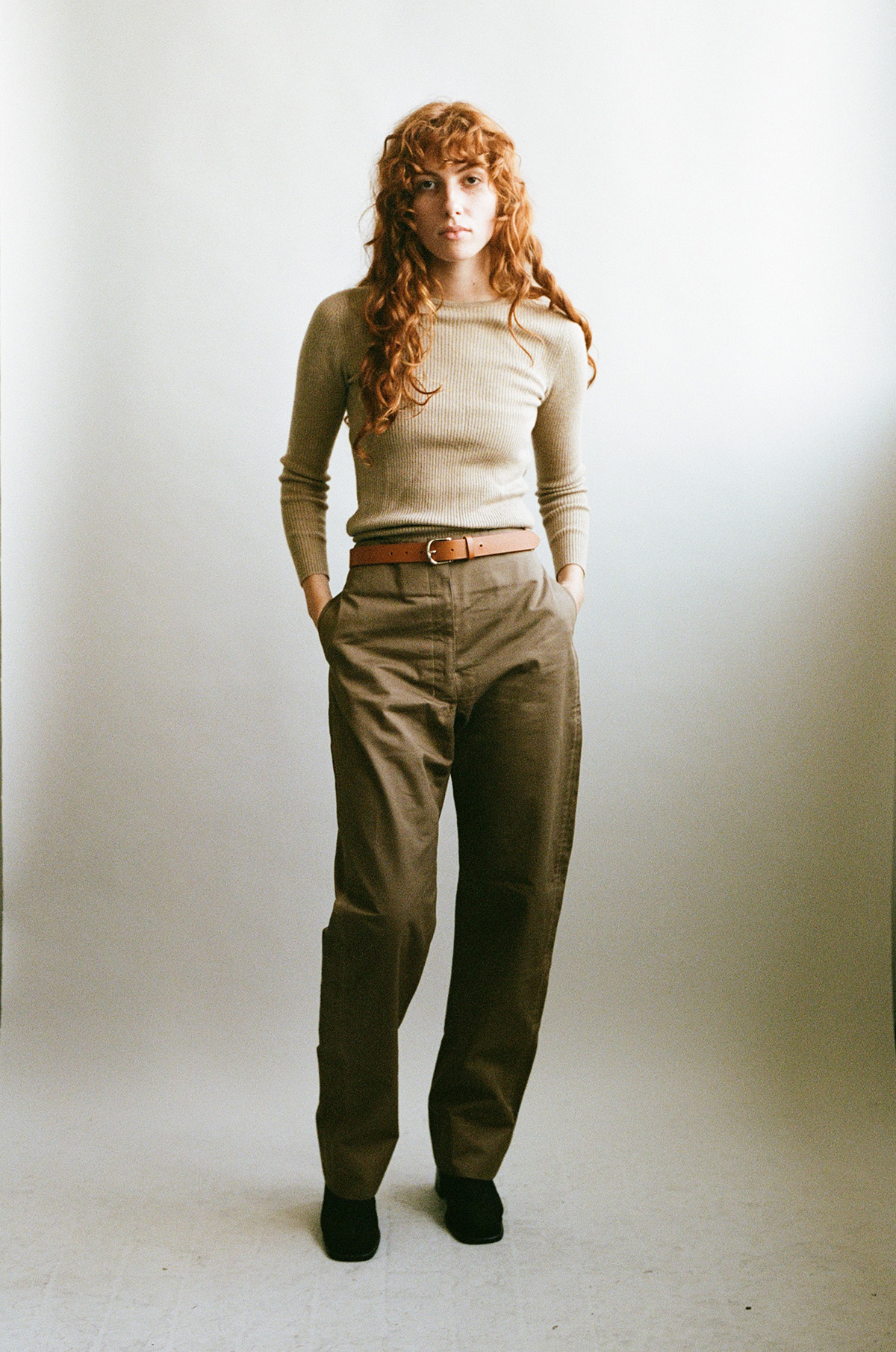 181 - Gold vegetable calf belt