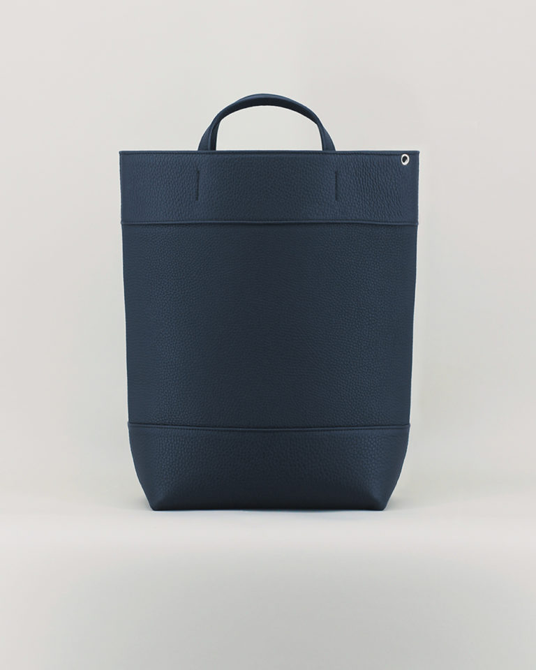 178 - Navy grained Taurillon Three panels tote bag