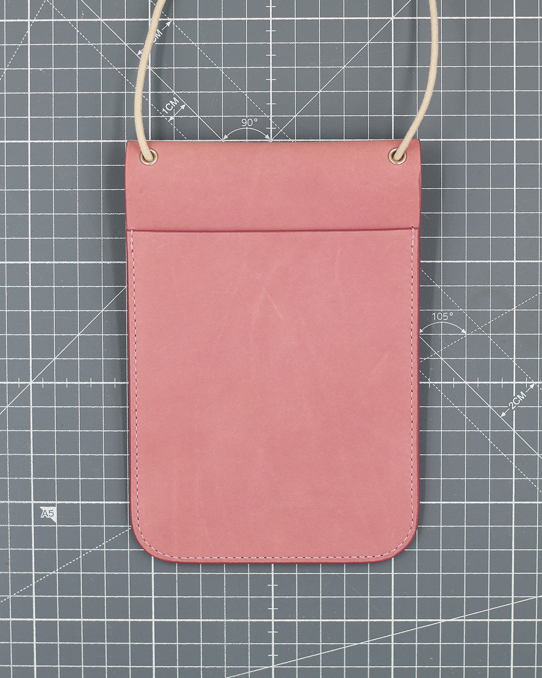 100 - Persian Pink glove leather Neck Pouch