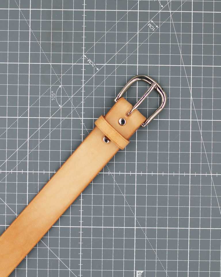 125 - Natural Vegetable Calf Belt - Size 75cm