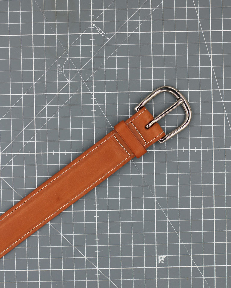 129 - Gold Baranil Calf Formal Belt - Size 90cm