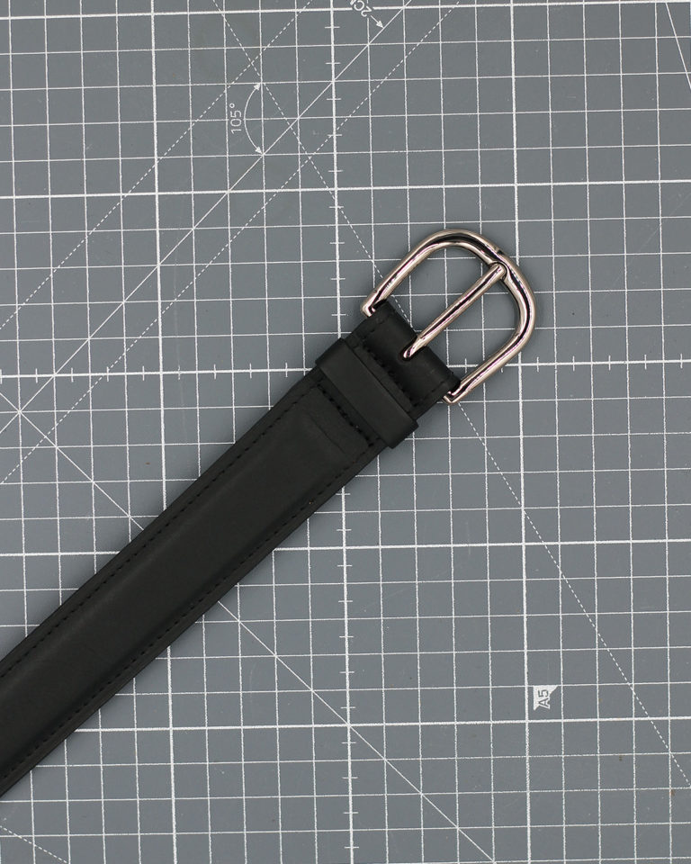 133 - Black Double-Tanned Calf Formal Belt - Size 110cm