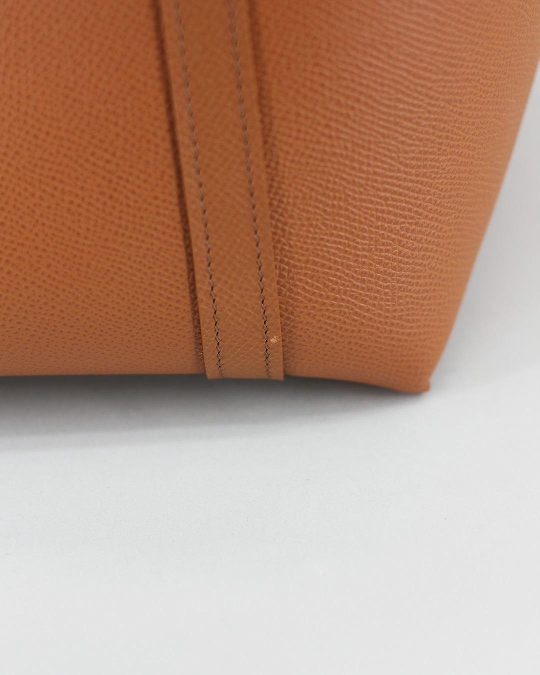 177 - Camel Cross-Hatched Grained Calf Tote Bag