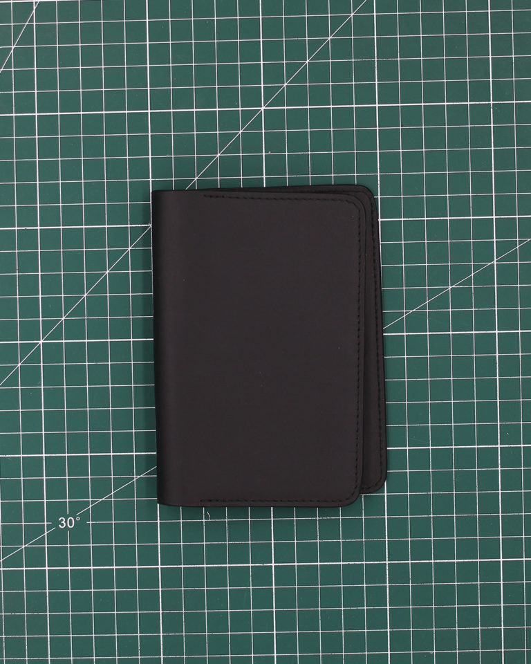 19 - Black Baranil Calf Leather Passport Cover