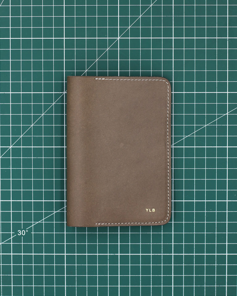 20 - Stone Green Vegetable Calf Leather Passport Cover