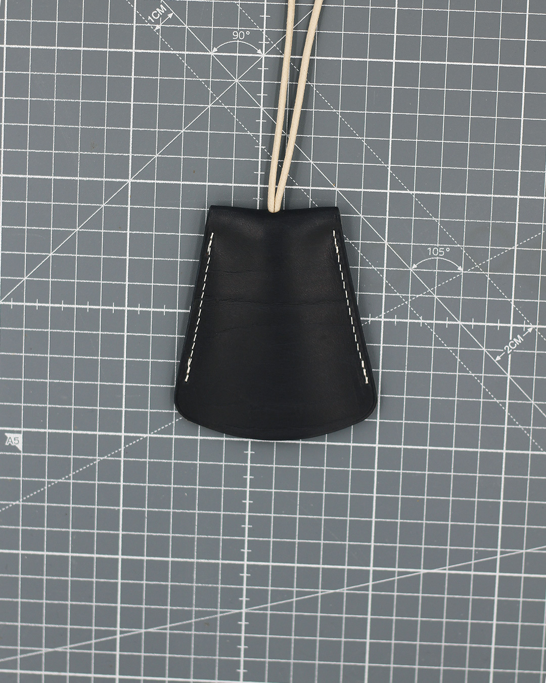 37 - Navy Vegetable Calf Bell key-Holder