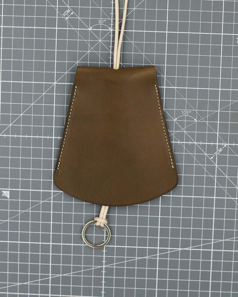 49 - Olive Green Vegetable Calf Lage Bell Key-Holder