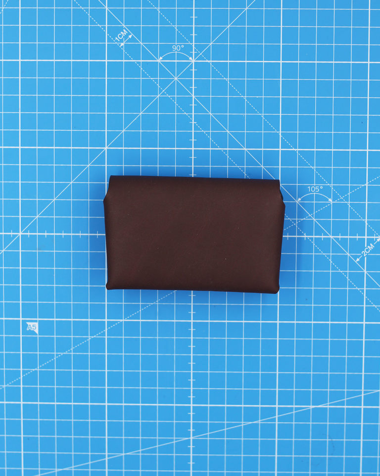 52 - Chocolate Baranil Calf Open-Source Cardholder