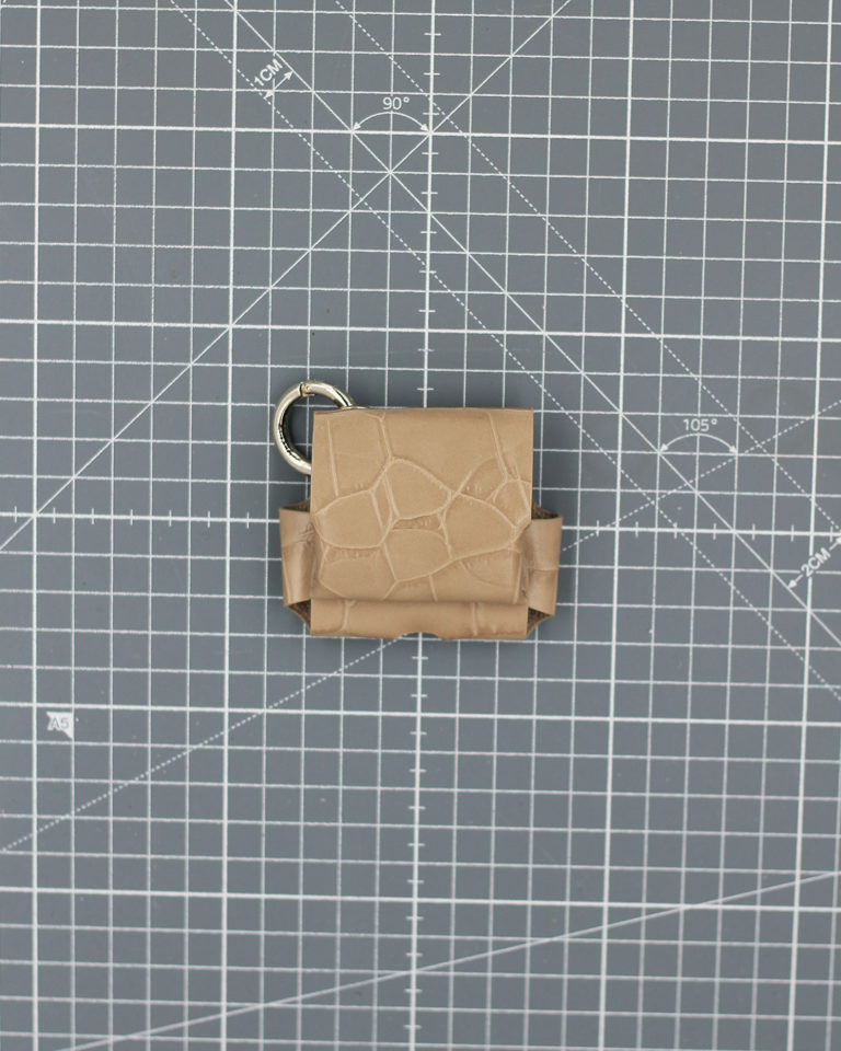 56 - Mastic Crocodile Embossed Calf Leather Open Source Airpods 3-4 Case