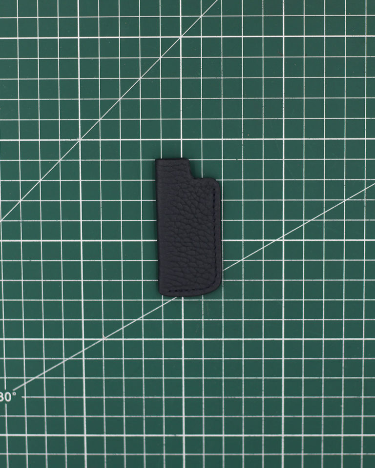 74 - Navy Grained Taurillon Lighter Sleeve