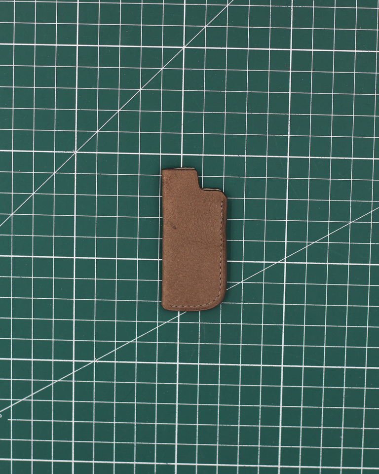 79 - Taupe Grained Taurillon Lighter Sleeve