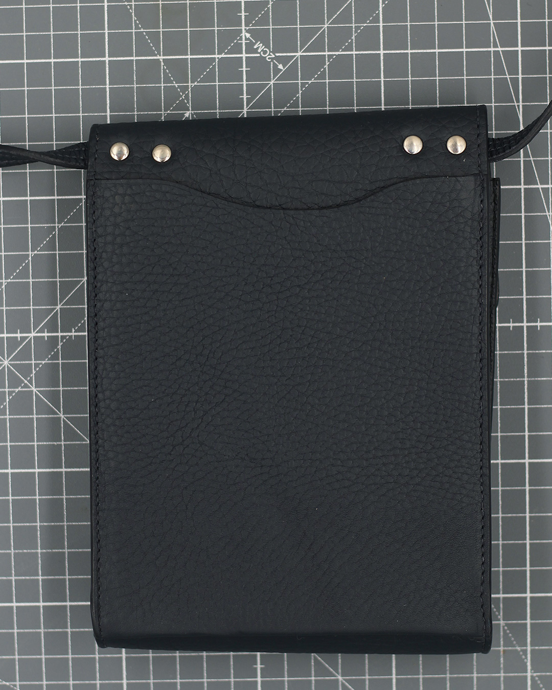 94 - Navy grained taurillon Flap Pouch