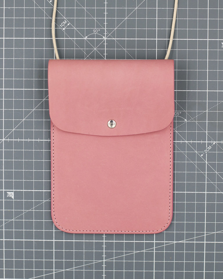 99 - Persian Pink Japanese Baseball Glove Leather Neck Pouch