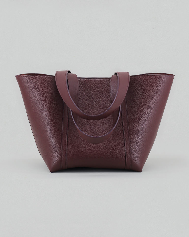 158 - Burgundy Grained Taurillon Tote Bag