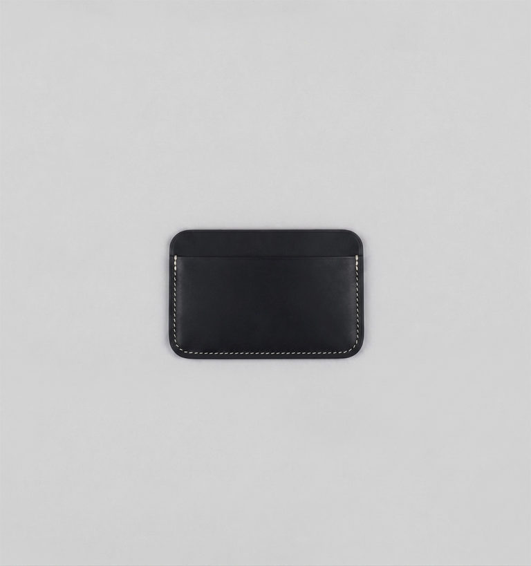 Porte-Cartes en Veau Végétal Noir