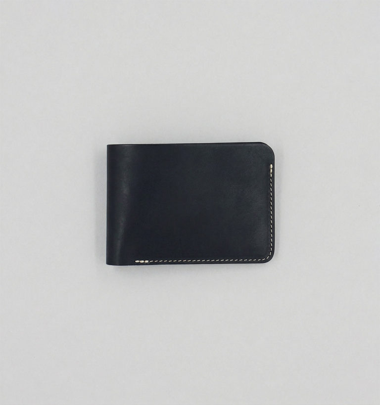 Portefeuille en Veau Végétal Noir