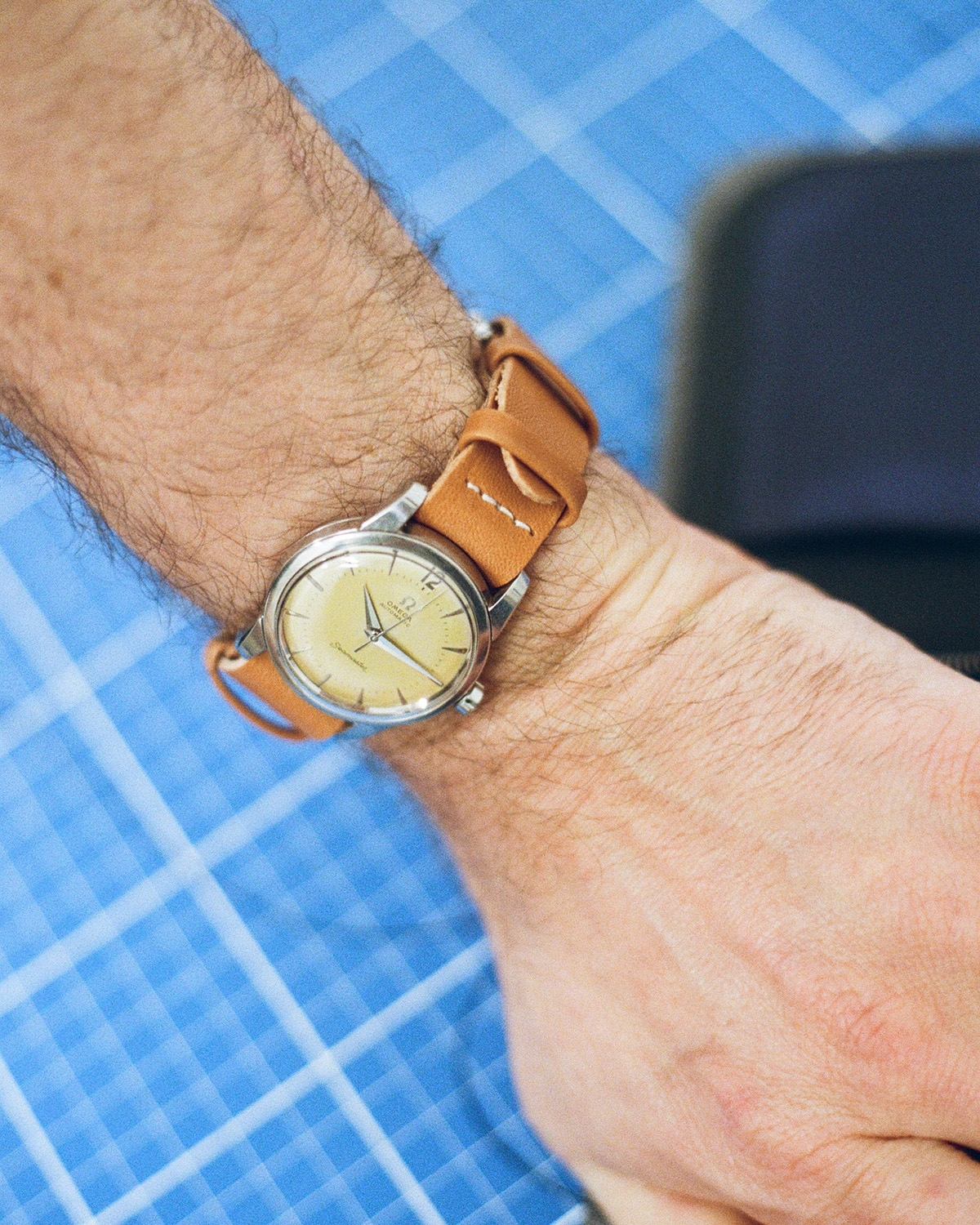 Bracelet de montre une pièce en veau végétal Naturel