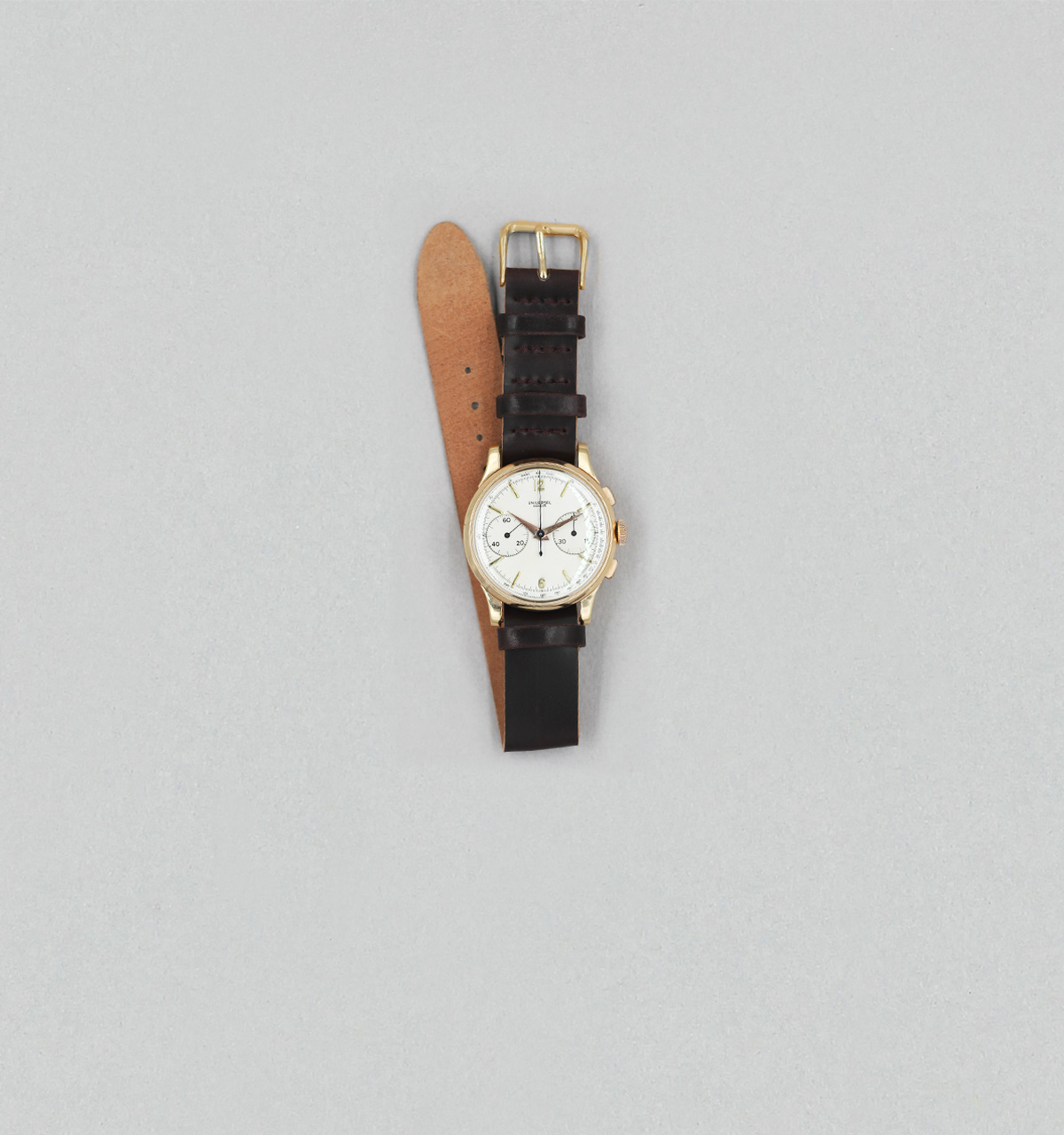Bracelet de montre une pièce en cordovan bordeaux
