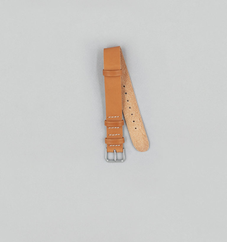 Bracelet de montre une pièce en veau végétal Naturel