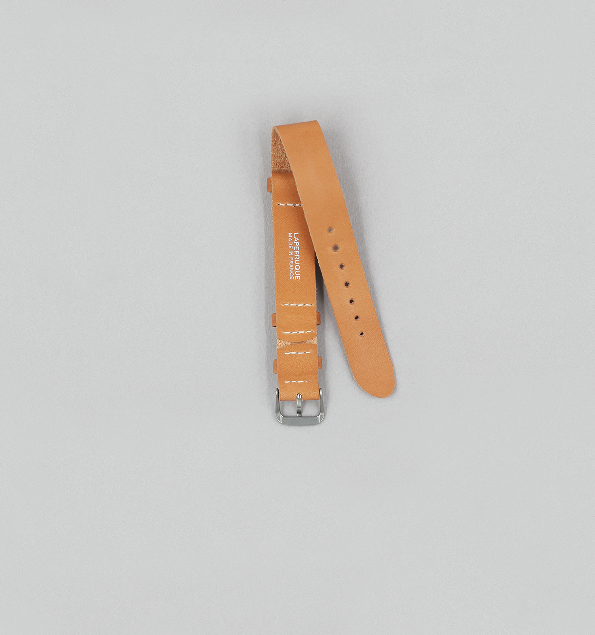 Bracelet de montre une pièce en veau végétal Naturel