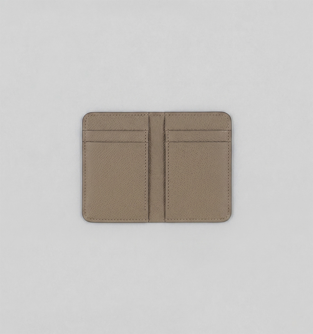 Taupe Cross-Hatched Calf Folding Cardholder