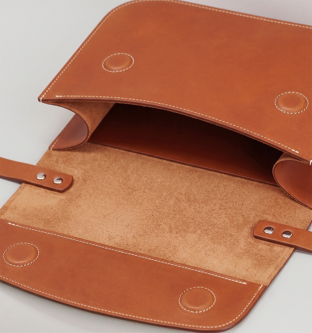 Whiskey Vegetable Calf Leather Flap Bag