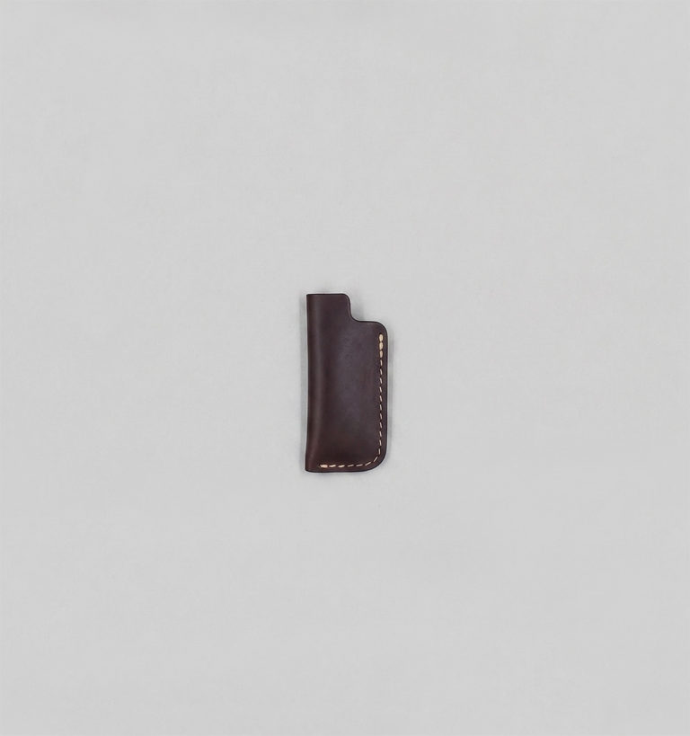 Étui à Briquet en Veau Végétal Chocolat
