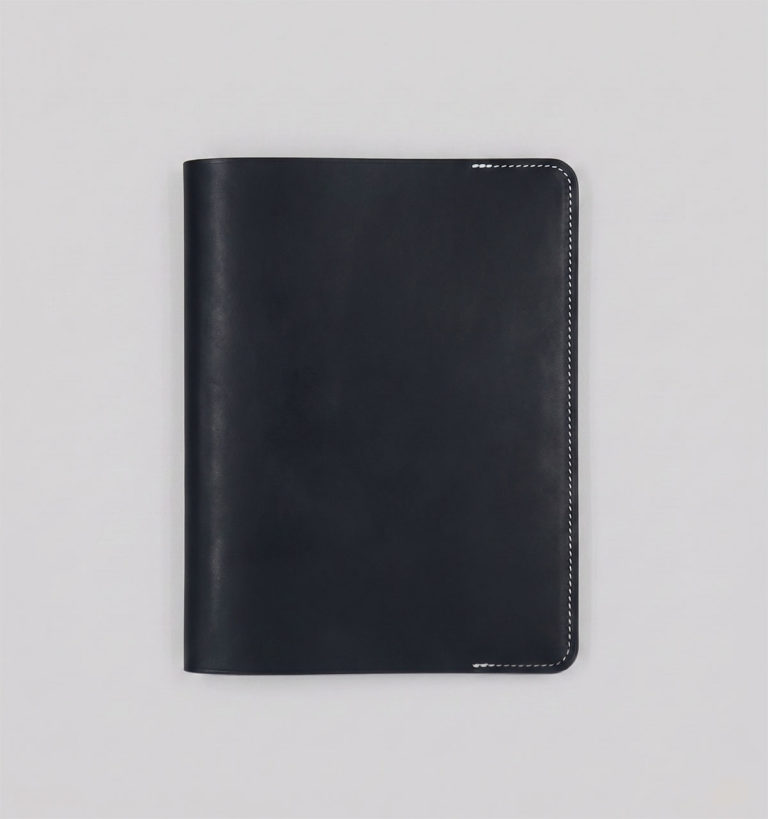 Black Vegetable Calf A5 Notebook Cover