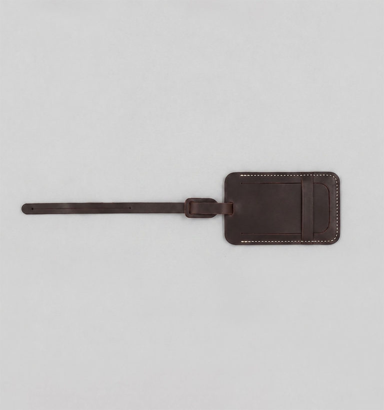 Chocolate Vegetable Leather Luggage Tag