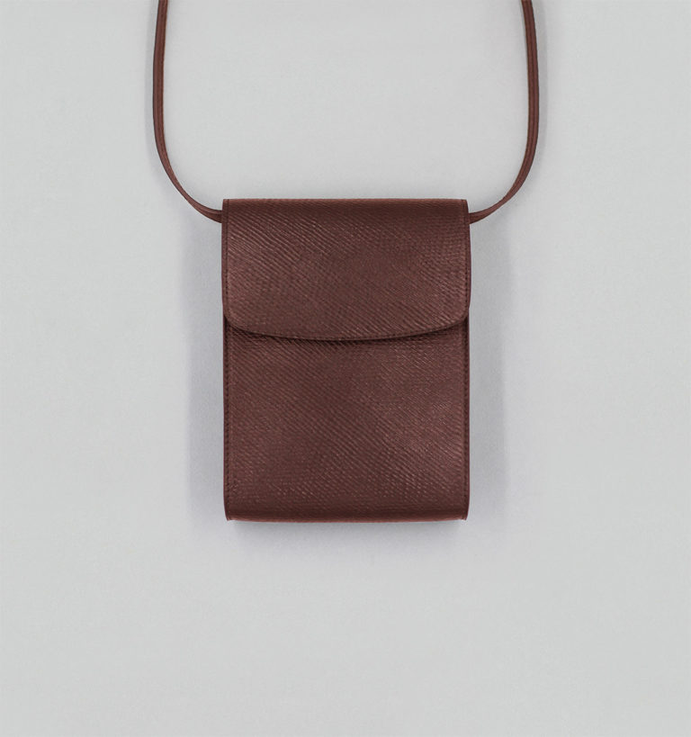 Pochette à Rabat En Cuir de Russie Écorce