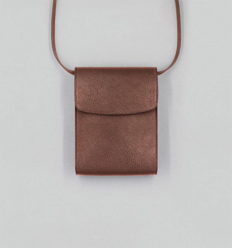 Bark Brown Russian Calf Flap Pouch