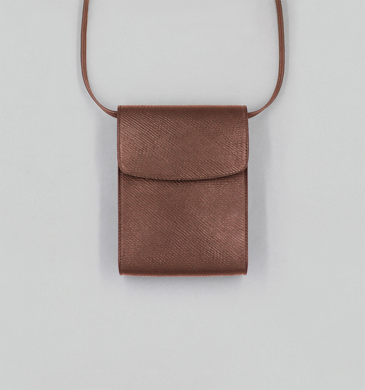 Bark Brown Russian Calf Flap Pouch