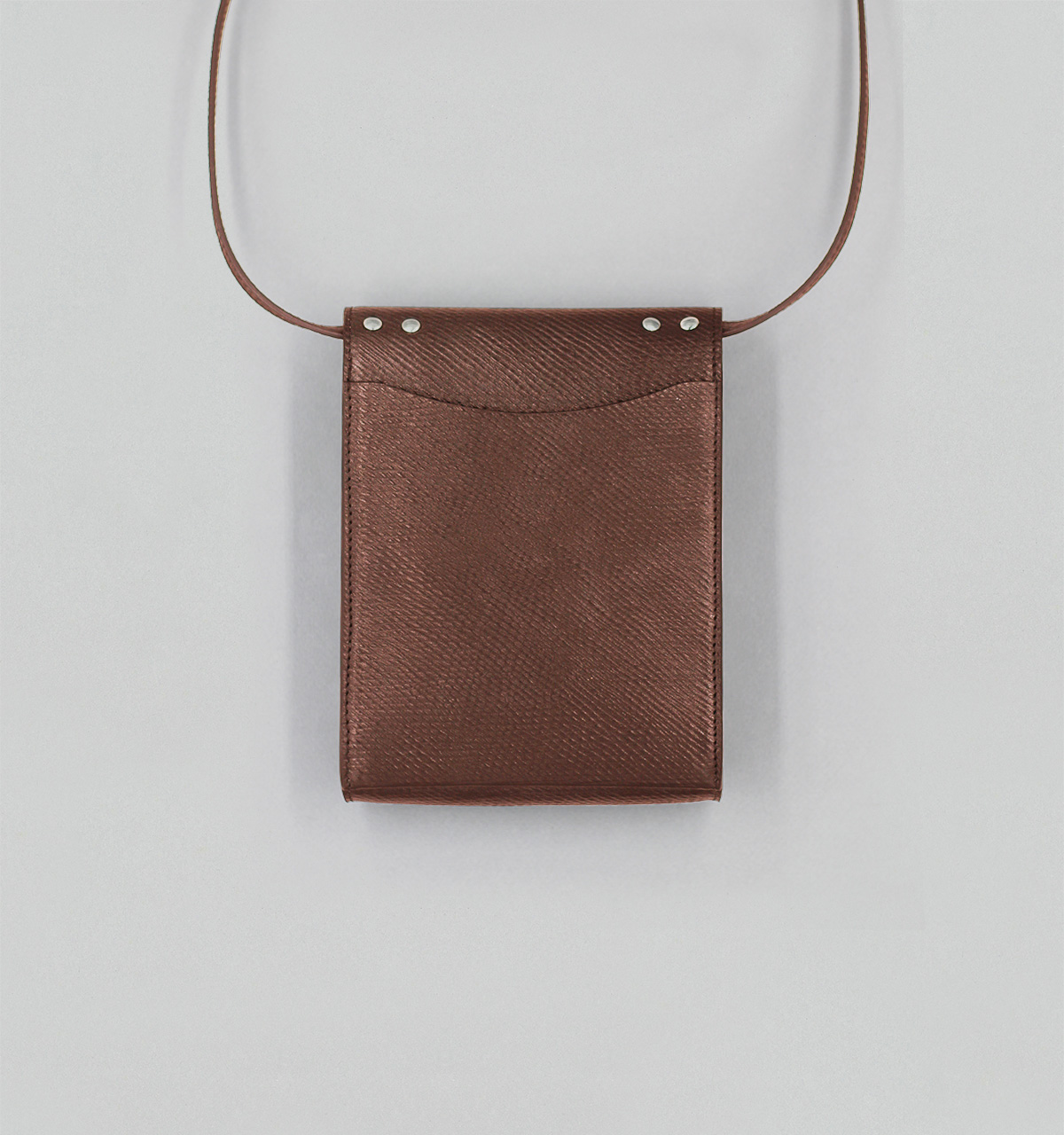 Bark Brown Russian Calf Flap Pouch
