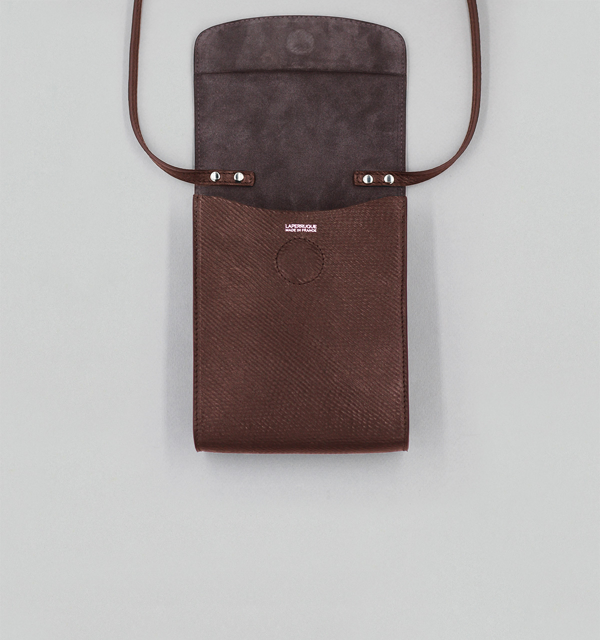 Pochette à Rabat En Cuir de Russie Écorce